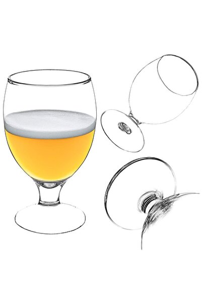 KADAX Pokal Glass for Beer, Drinks, Cocktails, Mug on a Stand, 370ml Gift