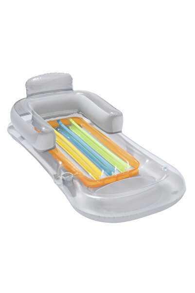 Sumkyle Recliner Pool Lounger Float,Tanning Pool Float with Backrest and Cup ...