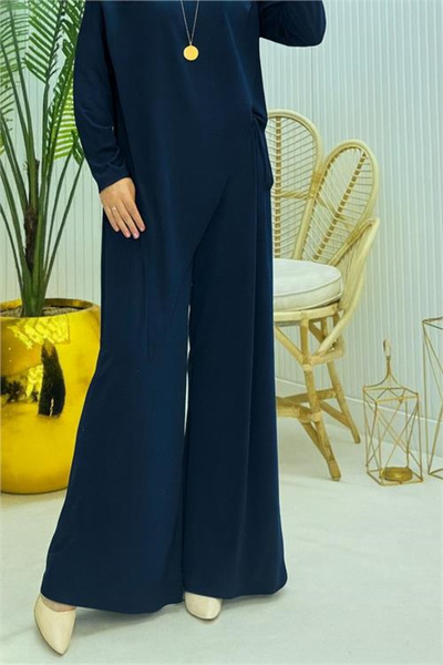 Dipmoda Women's Asymmetric Cut Cady Fabric Double Hijab Set Nms072