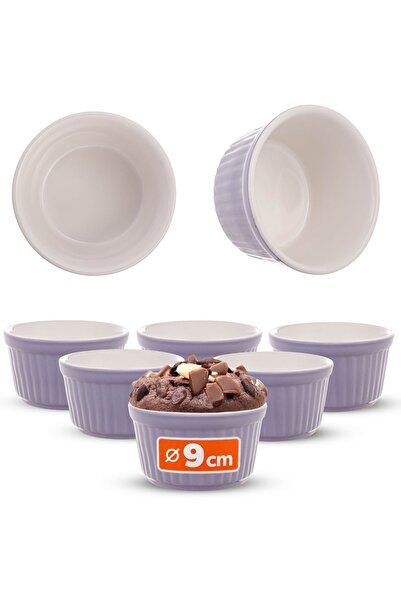 KADAX Baking Ramekins Ramekins Ovenproof Dish 9cm Bowls 150ml 6pcs