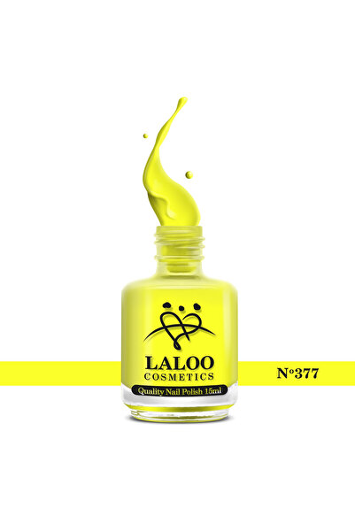 Laloo Cosmetics No. 377 Yellow Neon| Laloo classic nail polish 15 ml