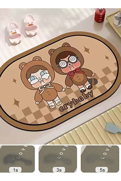 Generic Rubber Bath mats Quick-Drying Non-Slip Bathroom mat Super Absorbent B...