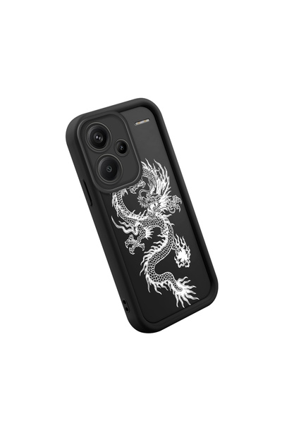 SLIMFELT Redmi Note 13 Pro Plus+ 5G Yüksek Kaliteli Klasik Ejderha Desenli Kı...