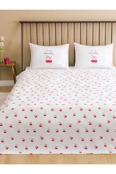 LC Waikiki Rmz Gi̇yi̇m Farkiyla Cherry Printed Double Pique Set