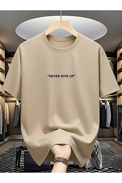 Velostra Men's Never Give up Printed Oversized Comfortable Daily Use Combed C...