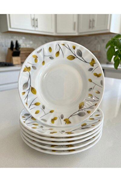 Mebey Home 6’lı Arcopal Küçük Yarım Porsiyon Çukur Yemek Tabağı 15cm