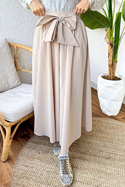 zenne تنورة كبيرة بحزام قصة بشكل جرس بيج