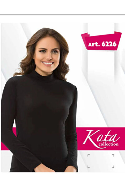 KOTA Underwear Black Turtleneck Long Sleeve Women's Bodysuit 2-Pack