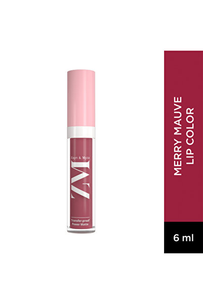 Zayn & Myza Transfer-Proof Power Matte Finish Lip Color, Merry Mauve