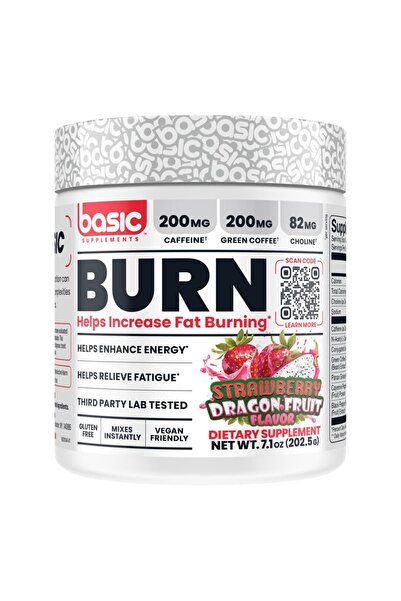 Basic Supplement مكملات غذائية أساسية لحرق الدهون، 45 حصة، بنكهة الفراولة وفا...