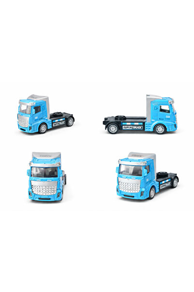 Prlk toys لعبة شاحنة سحب معدنية - شاحنة المدينة المصبوبة - نموذج شاحنة سحب بم...