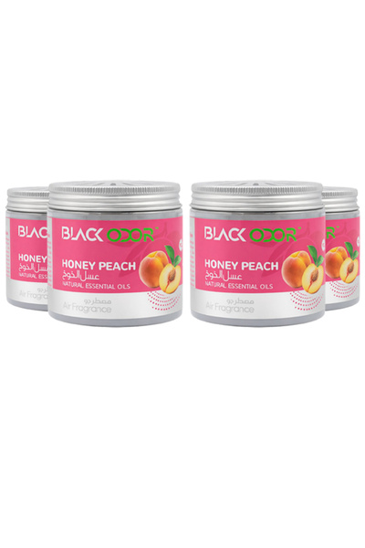 Black Odor Honey Peach Air Freshener Gel 12oz Natural Essential Oils Long Las...