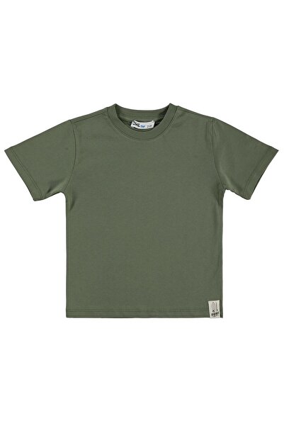 Civil Boys Basic Surf Label T-Shirt for 2-5 Years Old - Khaki 5-6 Years Old