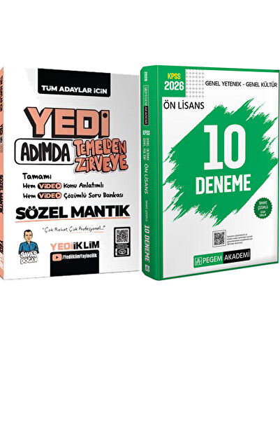 Yediiklim Yayınları Yedi Adımda Temelden Zirveye Sözel Mantık - 2026 KPSS Ön ...