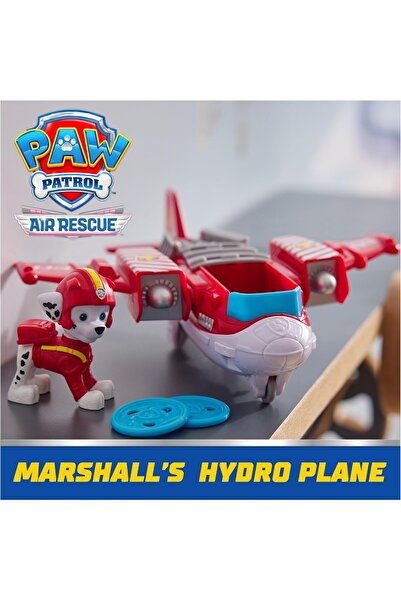 TOYFEST Paw Patrol Air Rescue Marsha İtfaiye Uçağı + Figür | 2 Disk Fırlatmalı