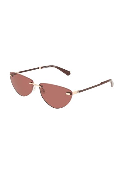 Calvin Klein Jeans CKJ 25208S 723 63 Kadın Cat Eye Gold Metal Güneş Gözlüğü