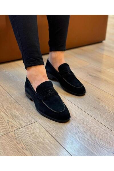 Parlak Hakiki Deri Kauçuk Taban Makosen Ayakkabı