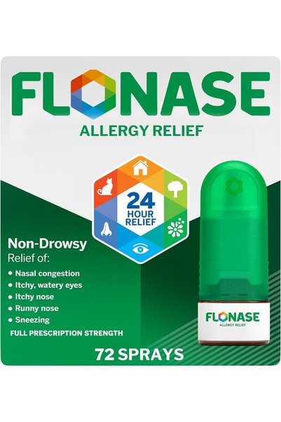 Flonase Allergy Relief Nasal Spray, 24 Hour Non Drowsy Allergy Medicine, Mete...
