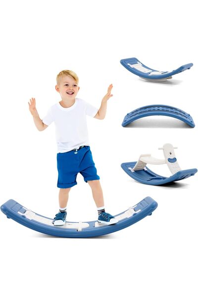 Arabest لوح توازن للأطفال، أرجوحة داخلية بتصميم حصان هزاز، وردي