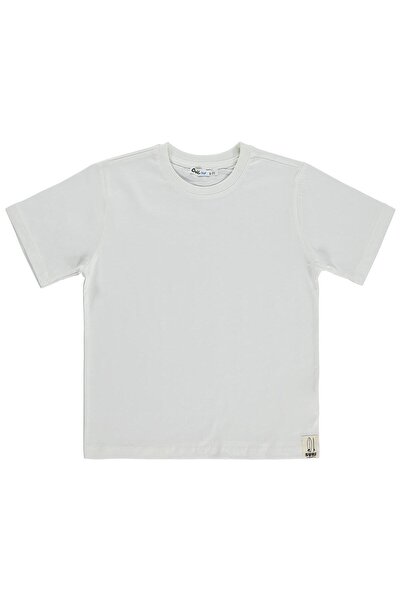 Civil Boys Basic Surf Label T-Shirt for 6-9 Years Old Km - White 7-8 Years Old