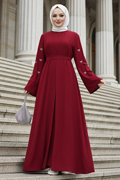 N.S NEVA STYLE Бордова абая з каменем 82421BR