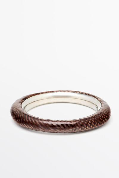 Massimo Dutti Dokulu emaye bilezik