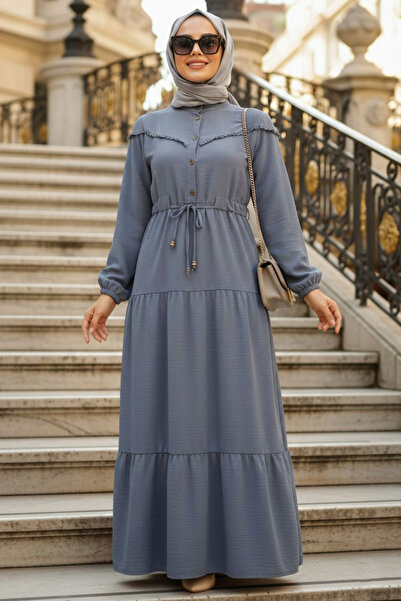 N.S NEVA STYLE Φόρεμα Τεσεττούρ με πτυχώσεις και σμάλτο 10334FU