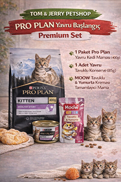 Pro Plan TOM&JERRYPETSHOP-PROPLAN YAVRU KEDİ BAŞLANGIÇ SETİ 400 Gr kuru mama+...