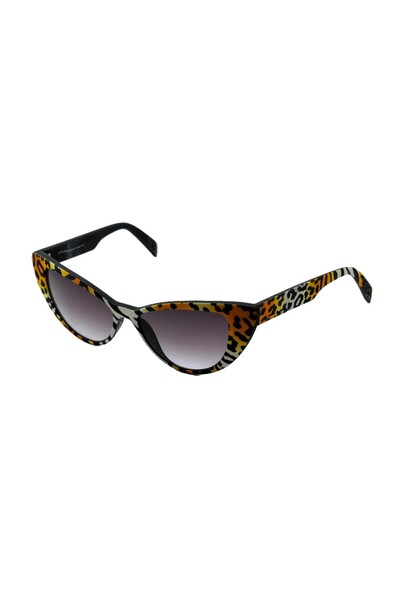 Italia Independent 906 52 Zeb 001 White Multicolor Cat Women's Brown Sunglasses