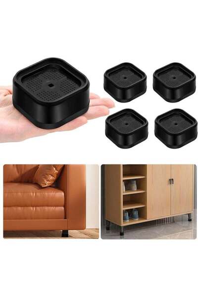 Arabest مجموعة من 4 قطع لرفع الأثاث قابلة للتعديل، مانع للانزلاق، مناسبة لأقد...