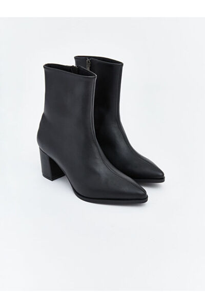 LC Waikiki Rmz Gi̇yi̇m Farkiyla Zippered Thick Heeled Pointed Toe Women's Boots