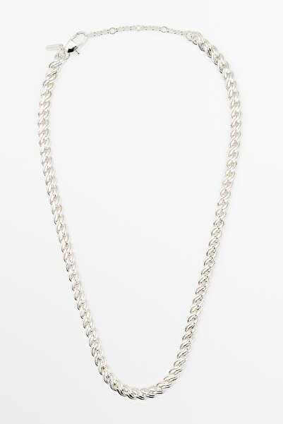 Massimo Dutti Gümüş rengi zincir kolye