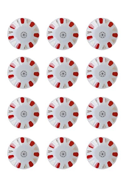 AiroBazar Red and White Classic Melamine Coffee Shop Style Tea Plate, Long-La...