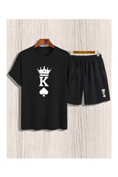 PENTHİLUS Oversized Alt - Top Set - Men's T-Shirt and Shorts Set