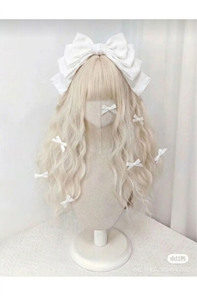 Shiklik Large Bow Crown and 8 Small Clip Hairpin Set - Lolita Style