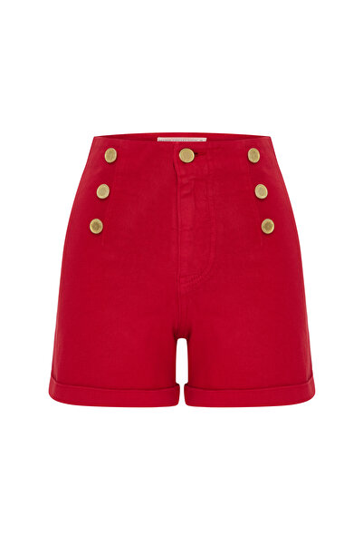 Mudo شورت قصير مزين بأزرار