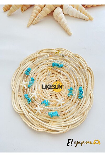 LiKESUN Handmade Natural Stone Glass and Crystal Beaded Women's Eyeglass Cord...