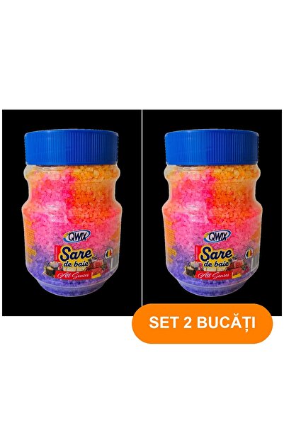 Qwix SET 2 BUCĂȚI - Săruri de baie All Senses 1000 g