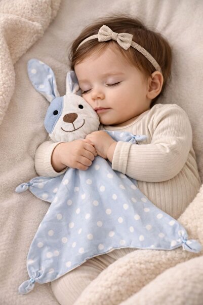 NO BRAND Bebek Uyku Arkadaşı Tavşan Figürlü Yumuşak Bez