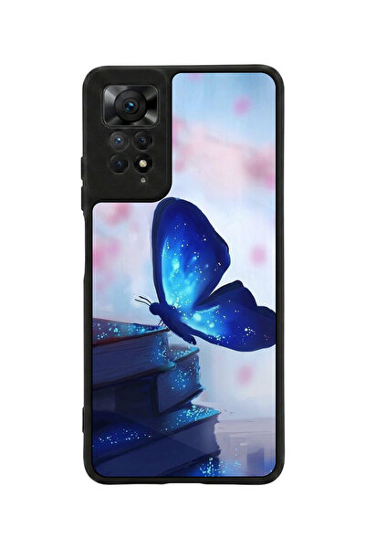 Aksel Kılıf متوافق مع Redmi Note 11 Pro / 12 Pro مطبوع، أسود مطفي، سيليكون نا...