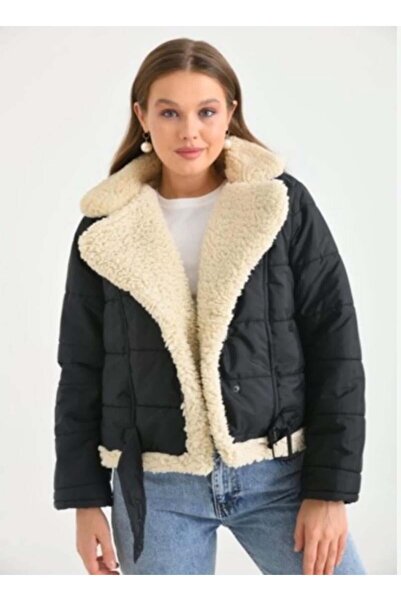 modasindoma Women's Fur Detailed Short Coat