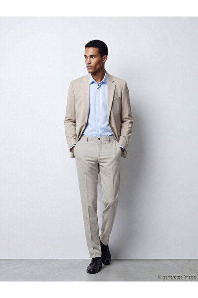 LC Waikiki Nevavm Slim Fit Men's Suit Pants with Difference