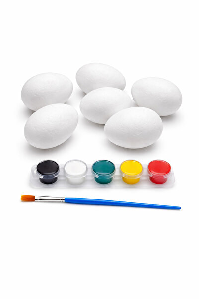 Bsr Set 6 oua pentru Paste, cu acuarele, polistiren, 9 cm