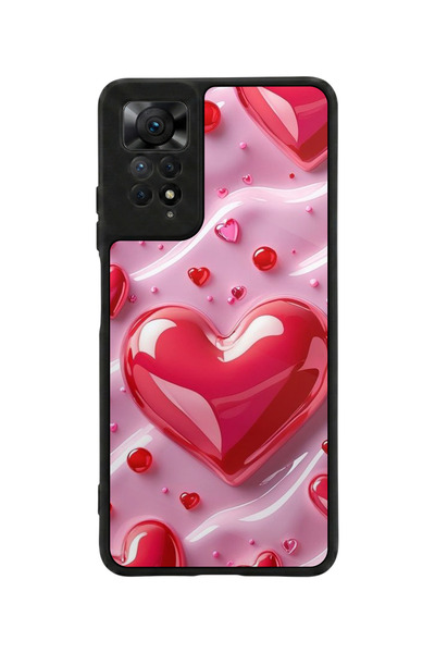 Aksel Kılıf متوافق مع Redmi Note 11 Pro / 12 Pro مطبوع، أسود مطفي، سيليكون نا...