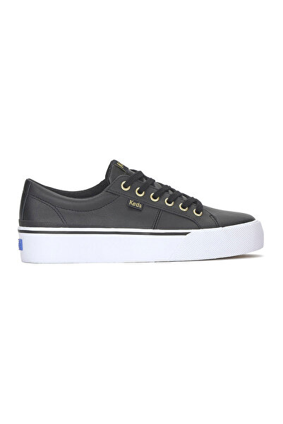 Keds Women's Jump Kick Duo Leather Casual Sneaker Black