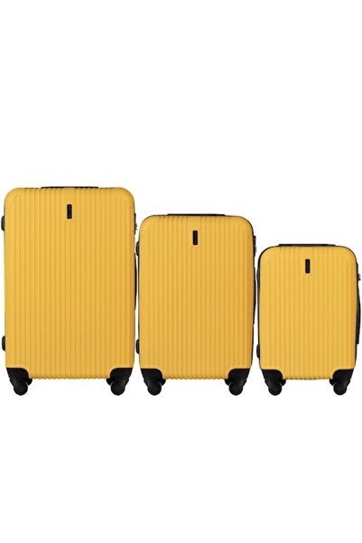 wings Egret Luggage Set, 3 Pieces, Yellow