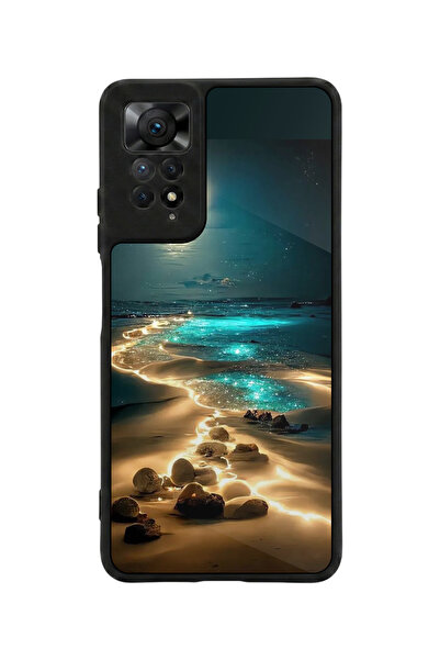 Aksel Kılıf متوافق مع Redmi Note 11 Pro / 12 Pro مطبوع، أسود مطفي، سيليكون نا...