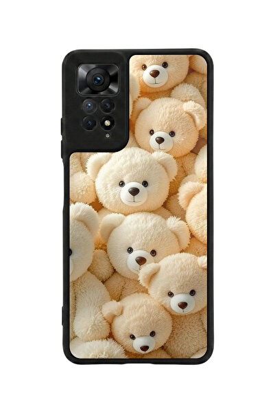 Aksel Kılıf متوافق مع Redmi Note 11 Pro / 12 Pro مطبوع، أسود مطفي، سيليكون نا...