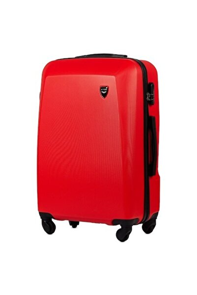 wings Cărucior mediu cu aripioare, ABS, 4 roți, blocare, W0125 - 68 cm, roșu