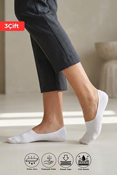 Rays 1109 3-Pack Ballet Flats Socks White